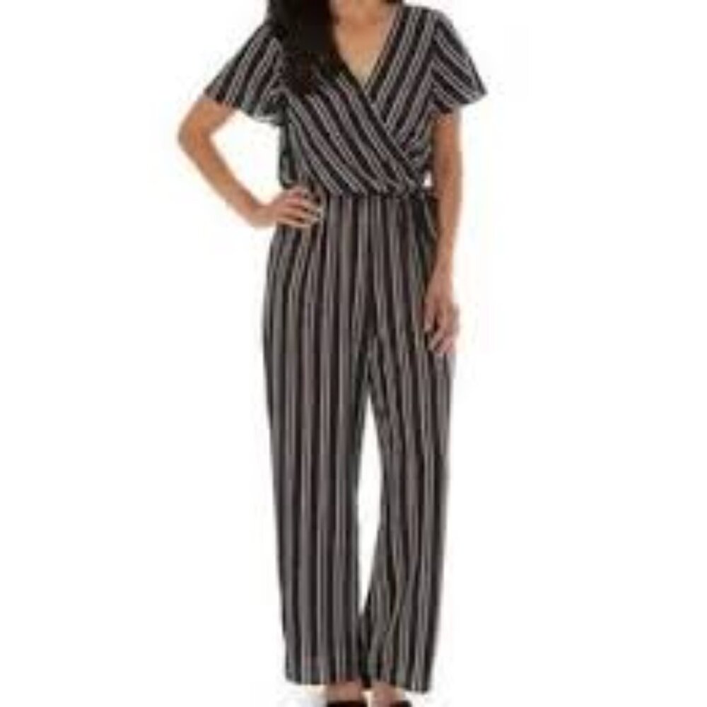 Women's Apt. 9 Printed Flutter Sleeve Jumpsuit - image 1